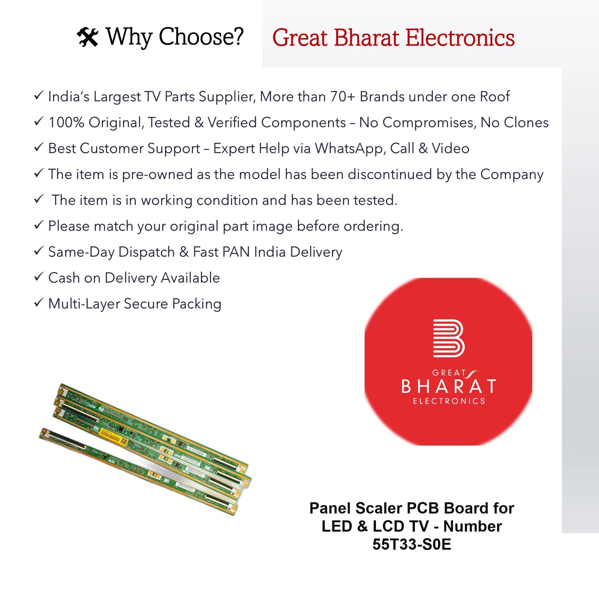PCB Number 55T33-S0E LED TV Panel PCB Board, LED TV Scaler PCB Board