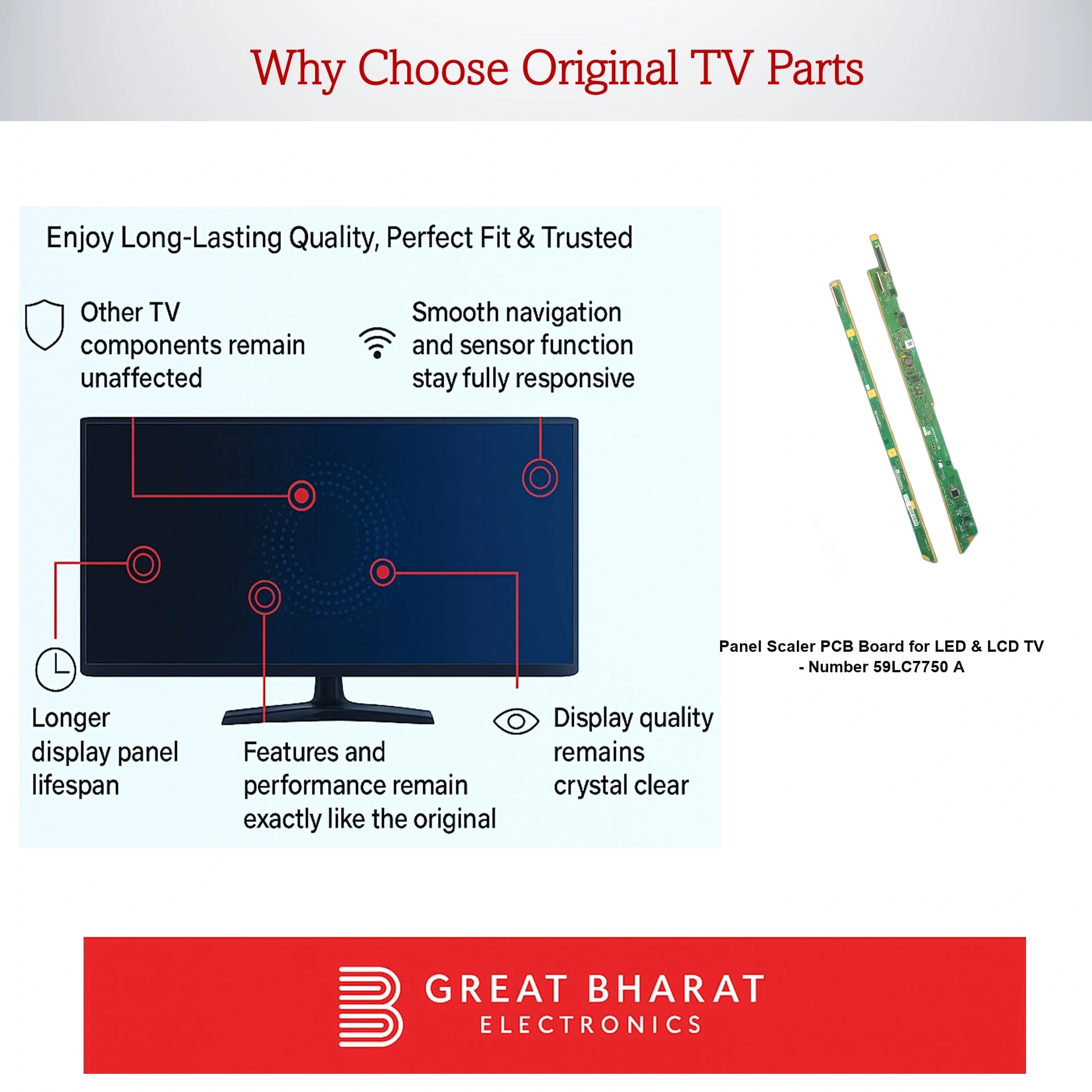 PCB Number 59LC7750 A LED TV Panel PCB Board, LED TV Scaler PCB Board