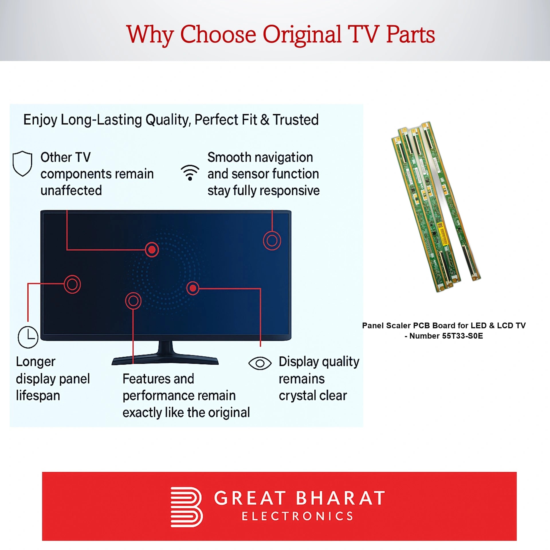PCB Number 55T33-S0E LED TV Panel PCB Board, LED TV Scaler PCB Board