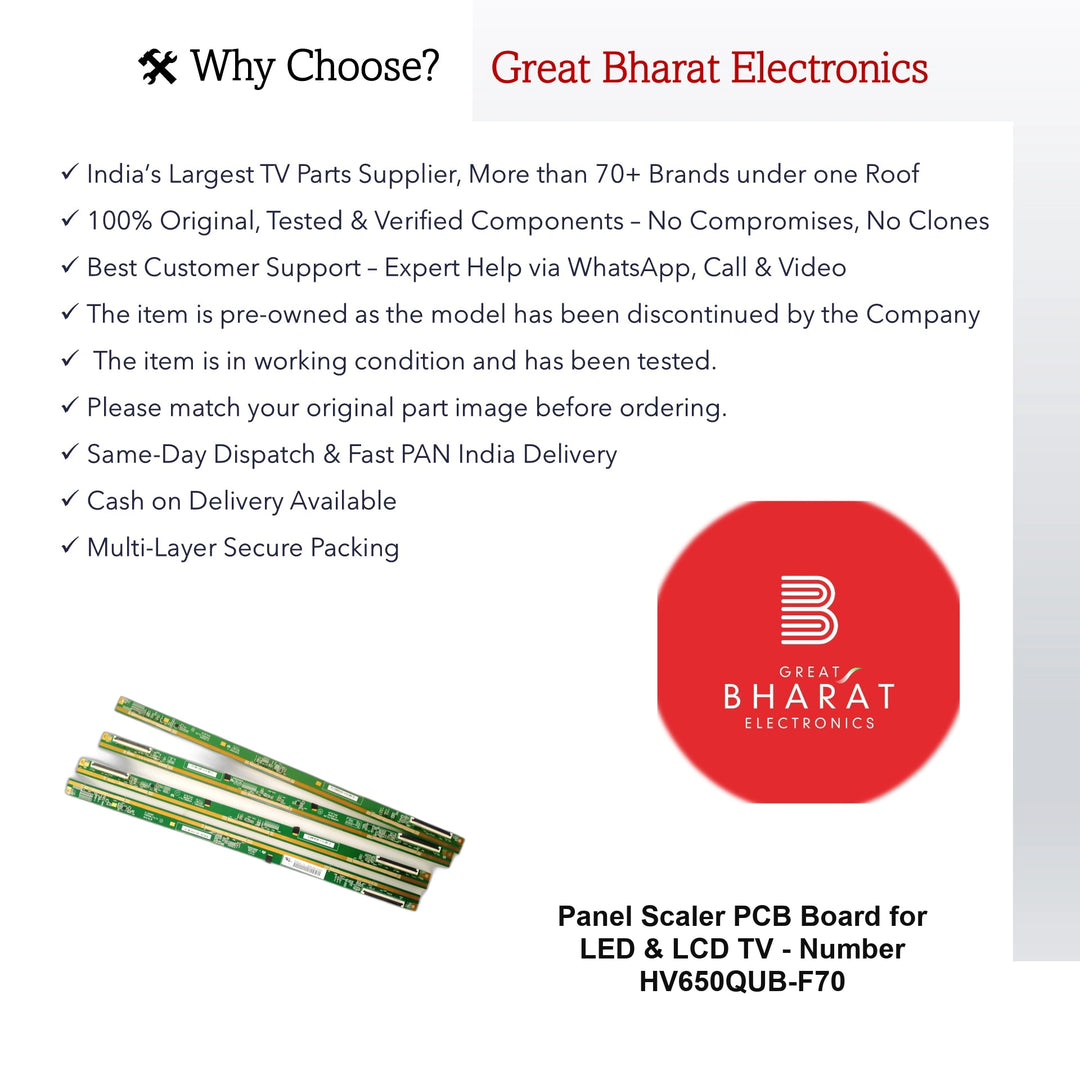 PCB Number HV650QUB-F70 LED TV Panel PCB Board, LED TV Scaler PCB Board