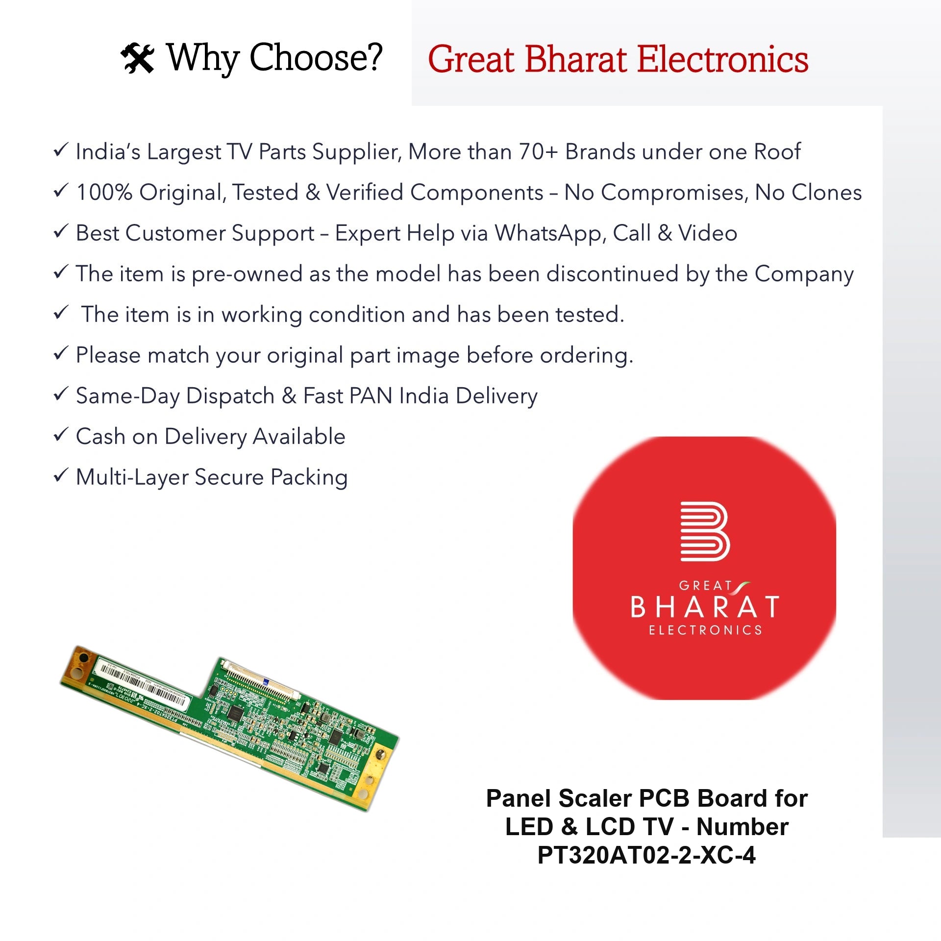 PCB Number PT320AT02-2-XC-4 LED TV Panel PCB Board, LED TV Scaler PCB Board