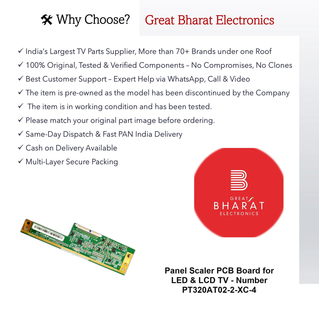 PCB Number PT320AT02-2-XC-4 LED TV Panel PCB Board, LED TV Scaler PCB Board