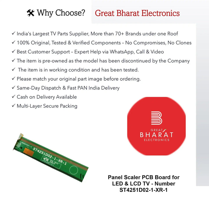 Panel Scaler PCB Board for LED TV - Number ST4251D02-1-XR-1