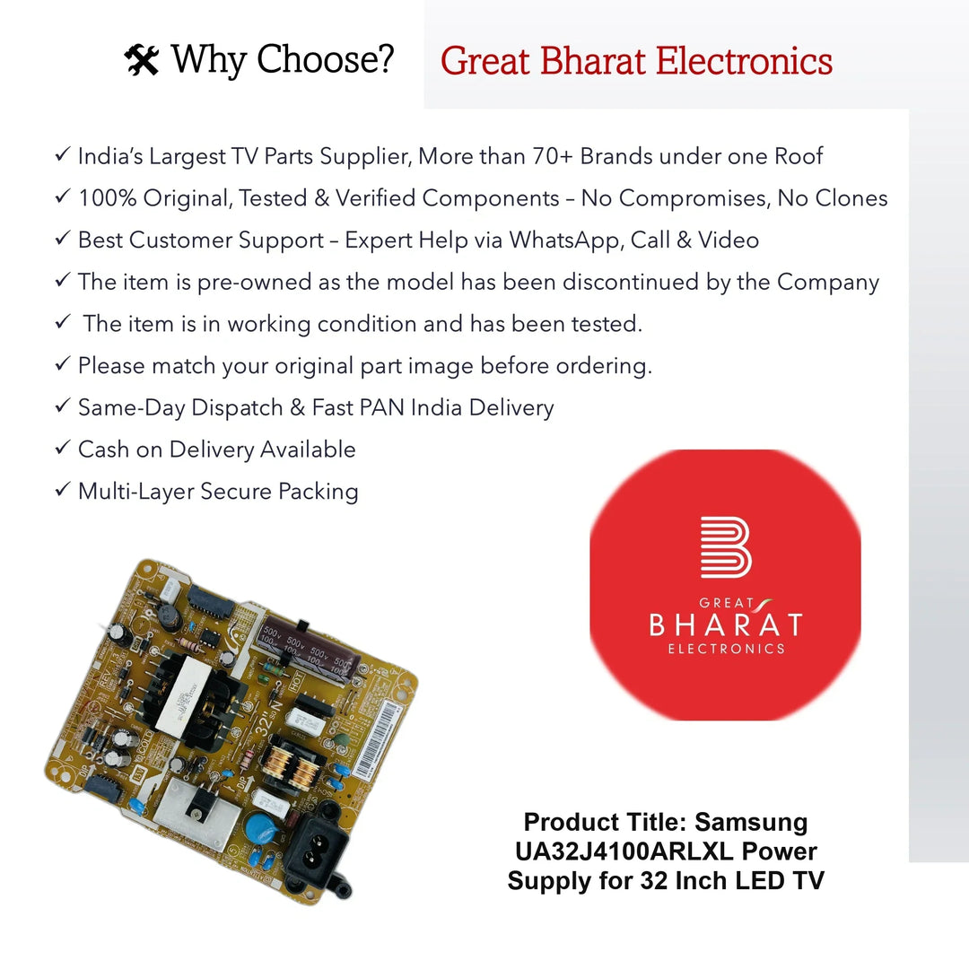 Samsung UA32J4100ARLXL Power Supply for 32 Inch LED TV - Great Bharat Electronics
