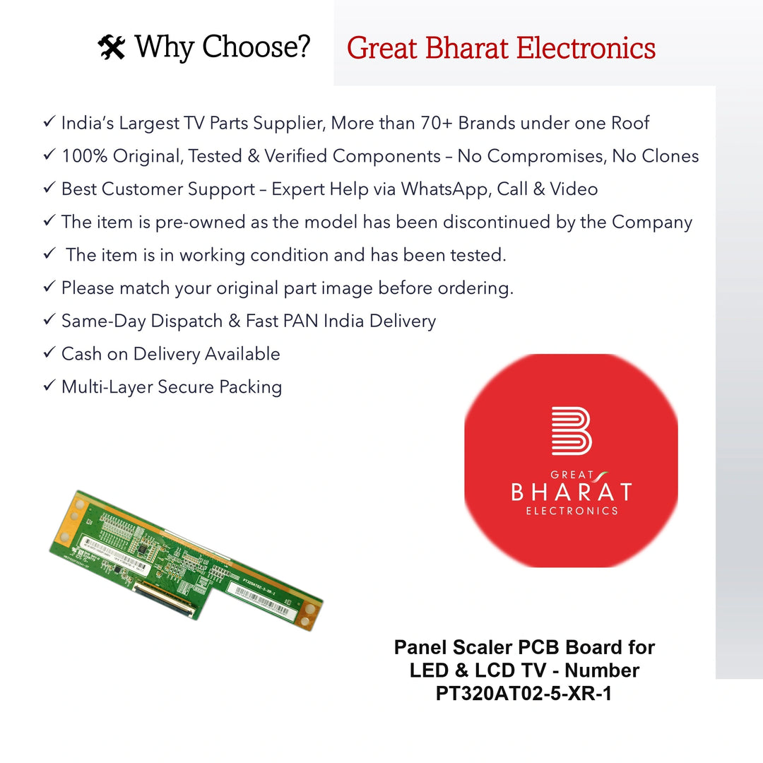 PCB Number PT320AT02-5-XR-1 LED TV Panel PCB Board, LED TV Scaler PCB Board