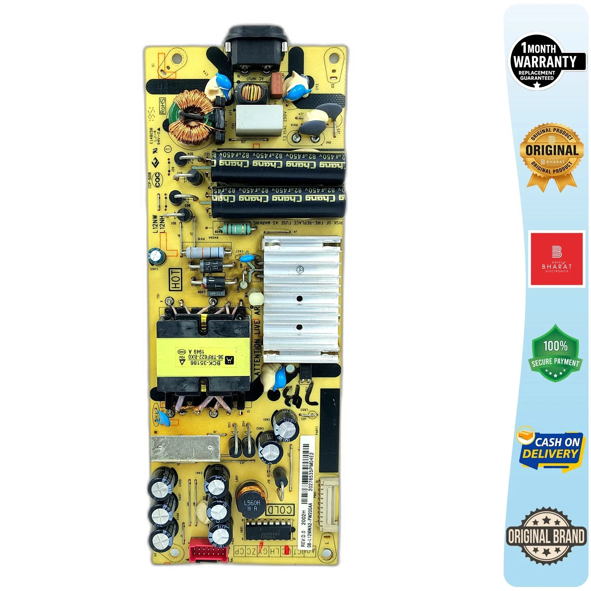 TCL 55P8E Power Supply for 55 Inch LED TV - Great Bharat Electronics
