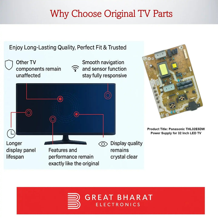 Panasonic THL32E5DW Power Supply for 32 Inch LED TV - Great Bharat Electronics