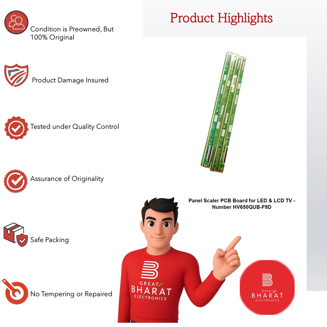 PCB Number HV650QUB-F9D LED TV Panel PCB Board, LED TV Scaler PCB Board
