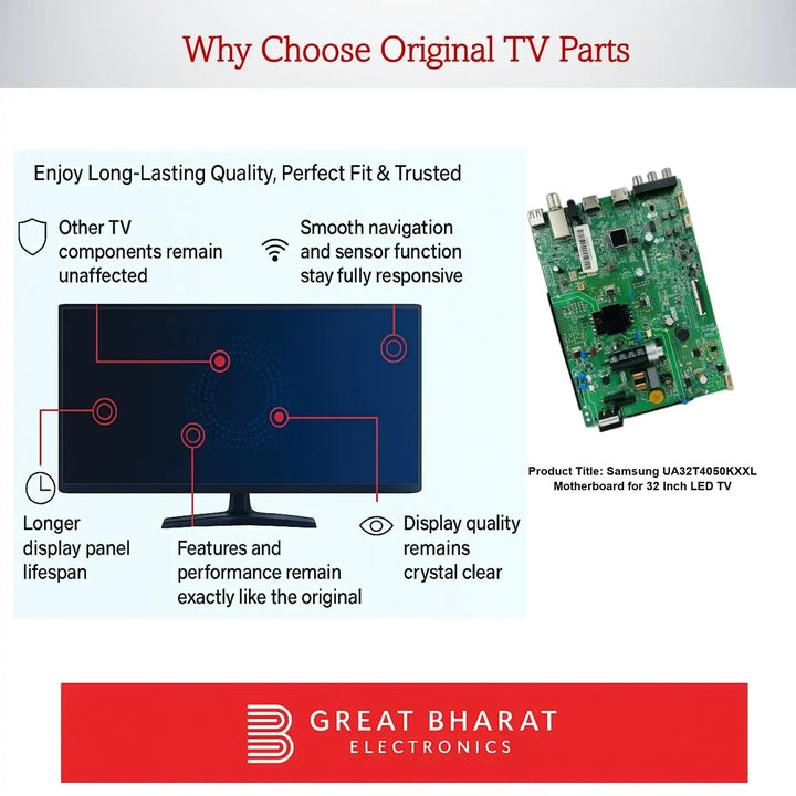 Samsung UA32T4050KXXL Motherboard for 32 Inch LED TV - Great Bharat Electronics