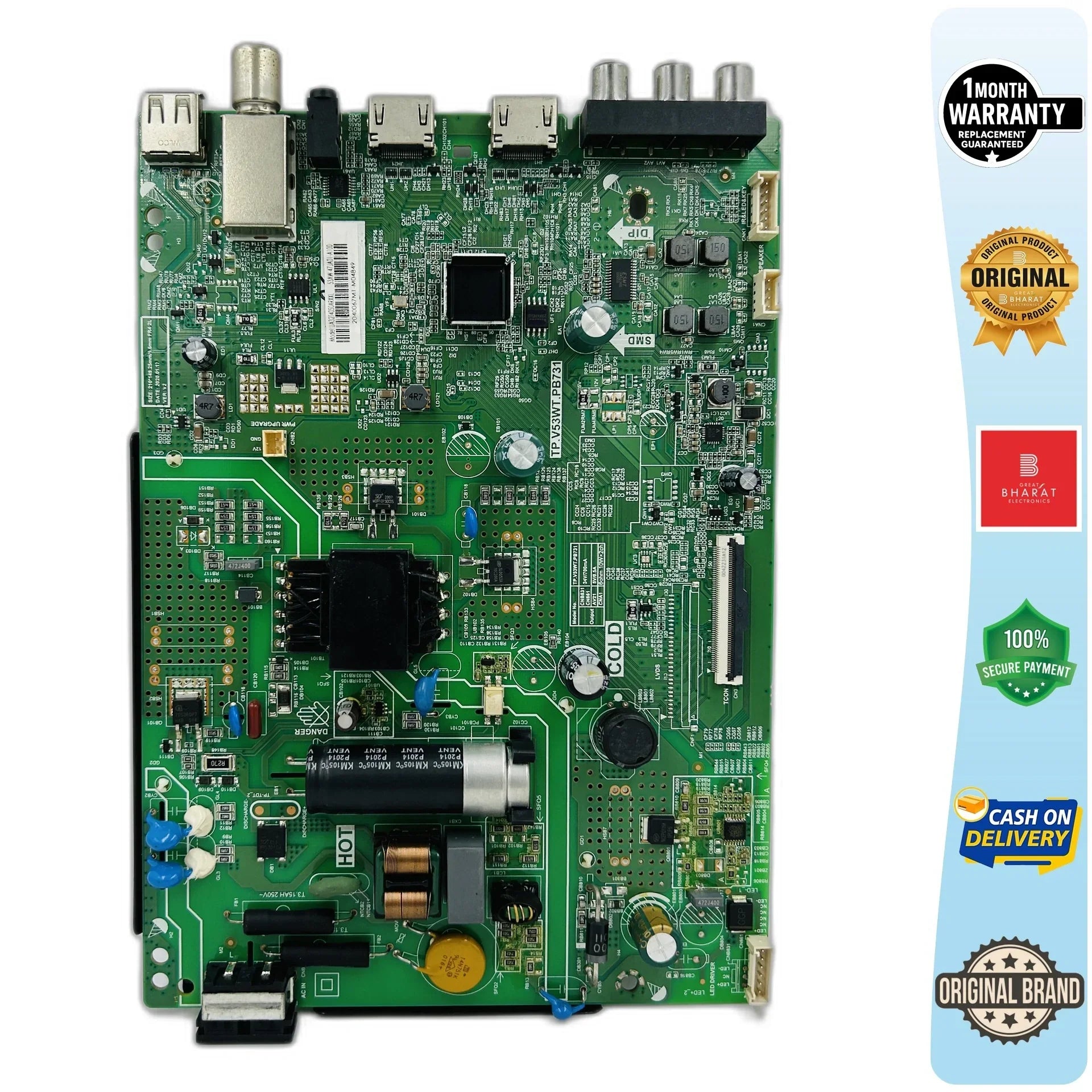 Samsung UA32T4050AKLXL Motherboard for 32 Inch LED TV - Great Bharat Electronics