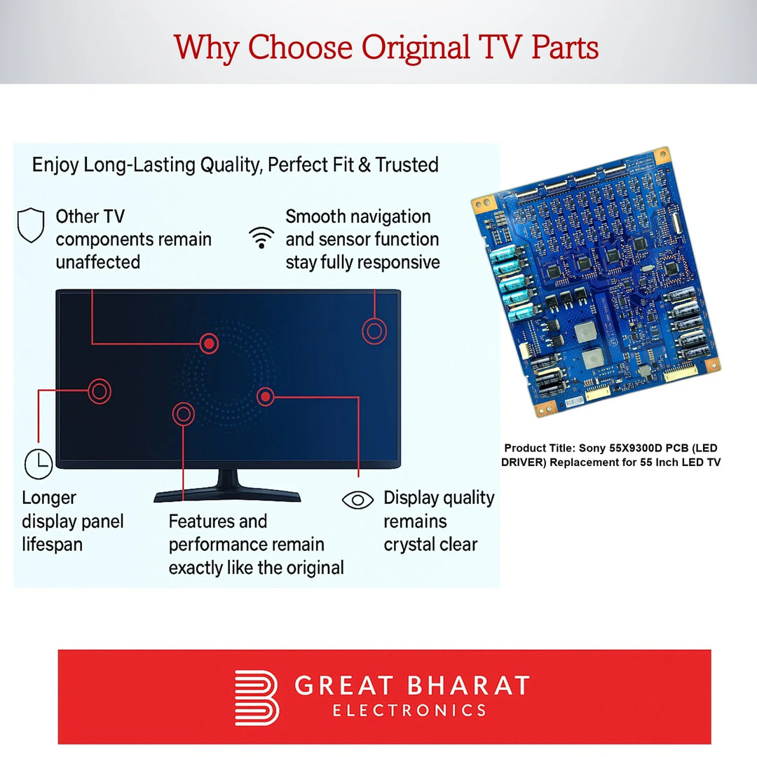 Sony 55X9300D PCB (LED DRIVER) Replacement for 55 Inch LED TV - Great Bharat Electronics