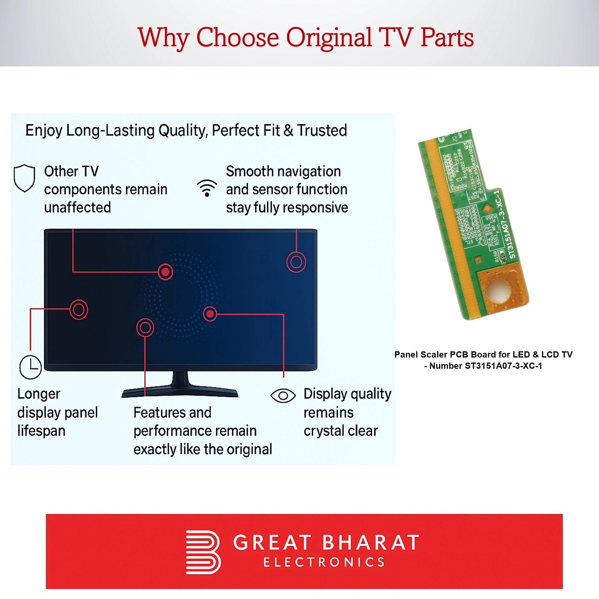 Panel Scaler PCB Board for LED TV - Number ST3151A07-3-XC-1