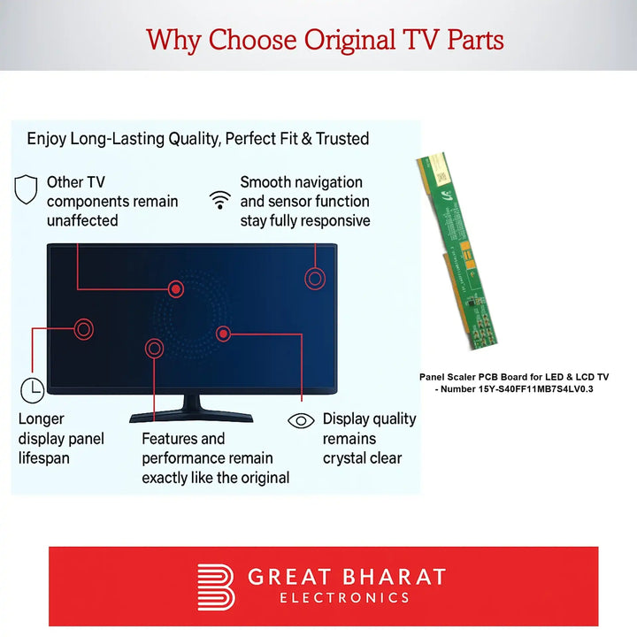 Panel Scaler PCB Board for LED TV - Number 15Y-S40FF11MB7S4LV0.3