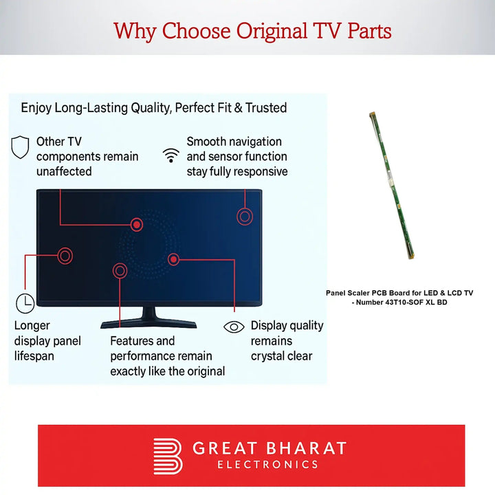 ਪੈਨਲ ਸਕੇਲਰ PCB ਲਈ ਬੋਰਡ LED TV - ਨੰਬਰ 43T10-SOF XL BD