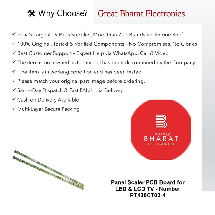 PCB সংখ্যা PT430CT02-4 LED TV প্যানেল PCB বোর্ড, LED TV স্কেলার PCB বোর্ড