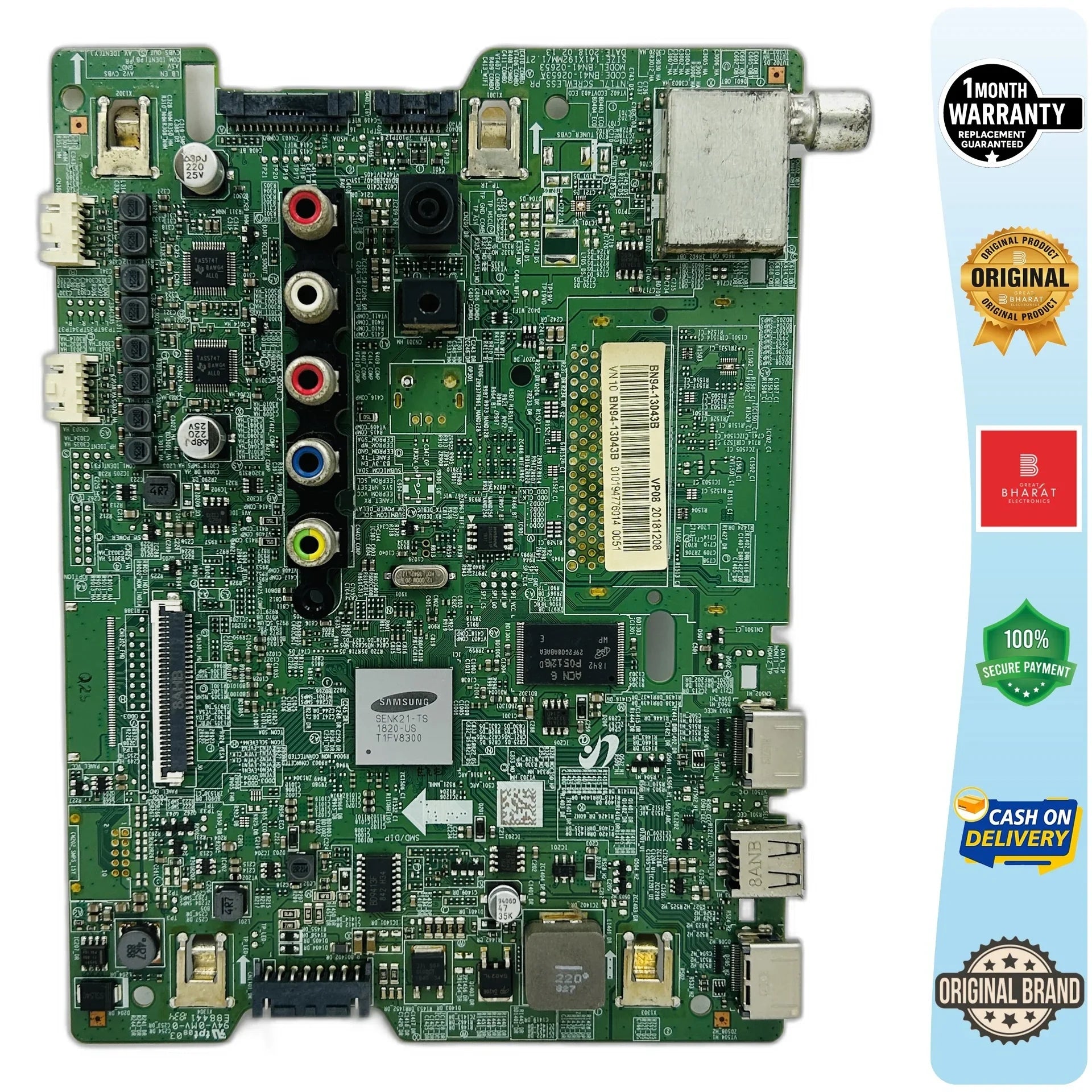 Samsung UA32N4100ARLXL Motherboard for 32 Inch LED TV - Great Bharat Electronics