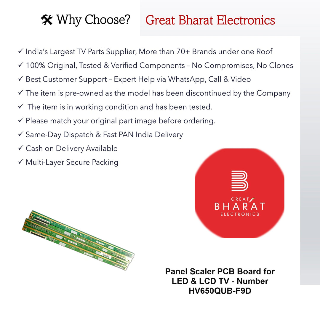PCB Number HV650QUB-F9D LED TV Panel PCB Board, LED TV Scaler PCB Board