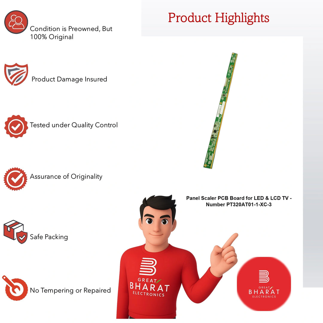 PCB Number PT320AT01-1-XC-3 LED TV Panel PCB Board, LED TV Scaler PCB Board