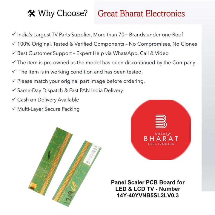 LED/LCD TV സ്കെയിലർ PCB ബോർഡ് - PCB 14Y-40YVNB5SL2LV0.3