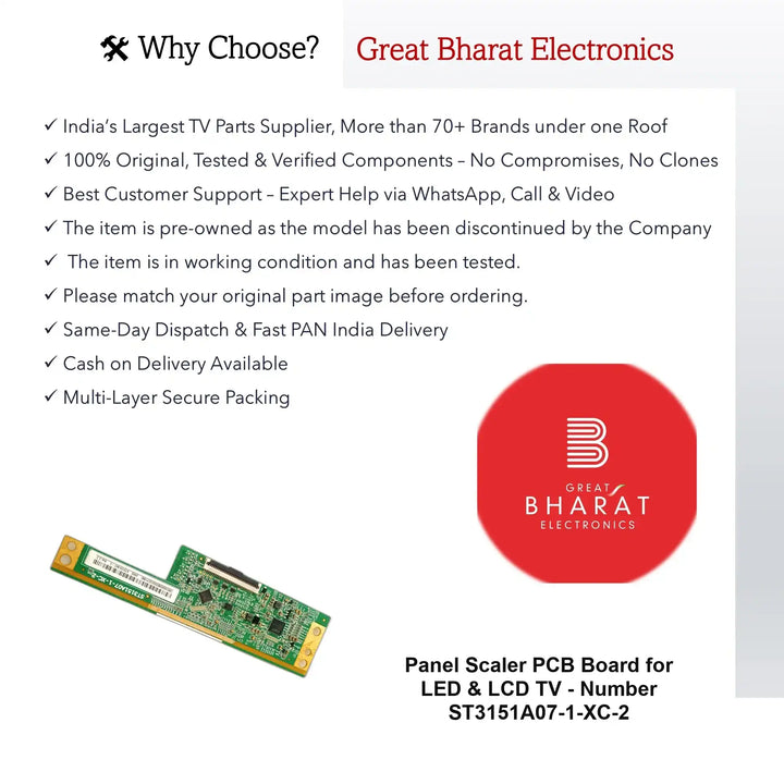 PCB সংখ্যা ST3151A07-1-XC-2 LED TV প্যানেল PCB বোর্ড, LED TV স্কেলার PCB বোর্ড