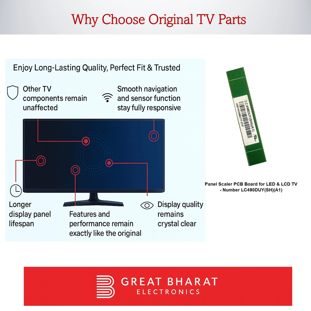 PCB Number LC490DUY(SH)(A1) LED TV Panel PCB Board, LED TV Scaler PCB Board