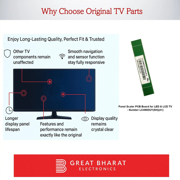 PCB Number LC490DUY(SH)(A1) LED TV Panel PCB Board, LED TV Scaler PCB Board