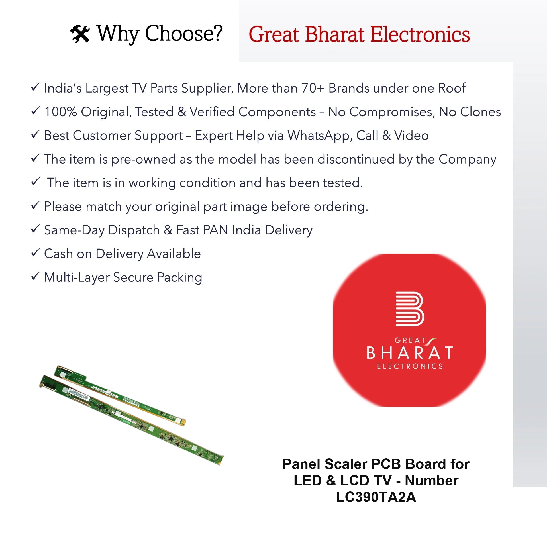 PCB Number LC390TA2A LED TV Panel PCB Board, LED TV Scaler PCB Board
