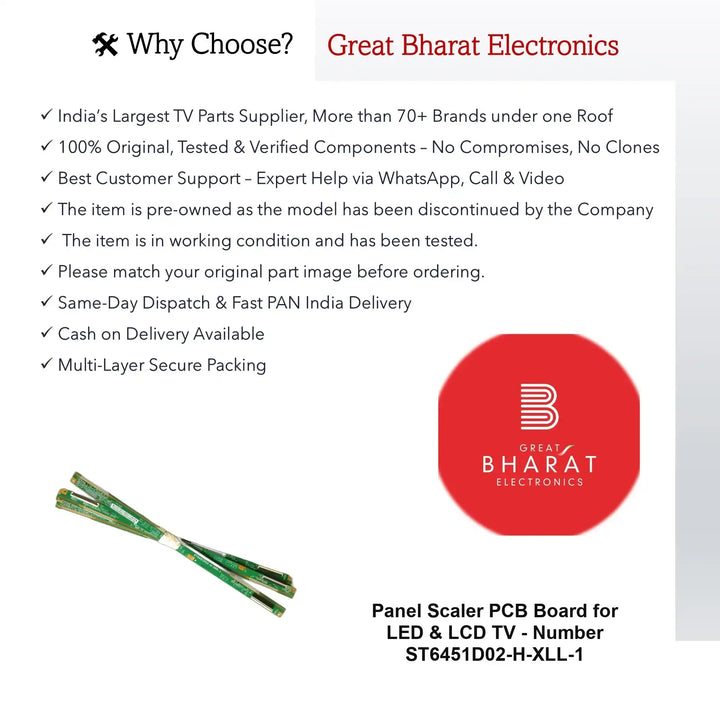 LED TV स्केलर PCB मंडळ - PCB क्रमांक ST6451D02-H-XLL-1
