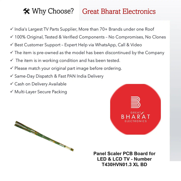 পেনেল স্কেলাৰ PCB ব'ৰ্ডৰ বাবে LED TV - নম্বৰ T430HVN01.3 XL BD