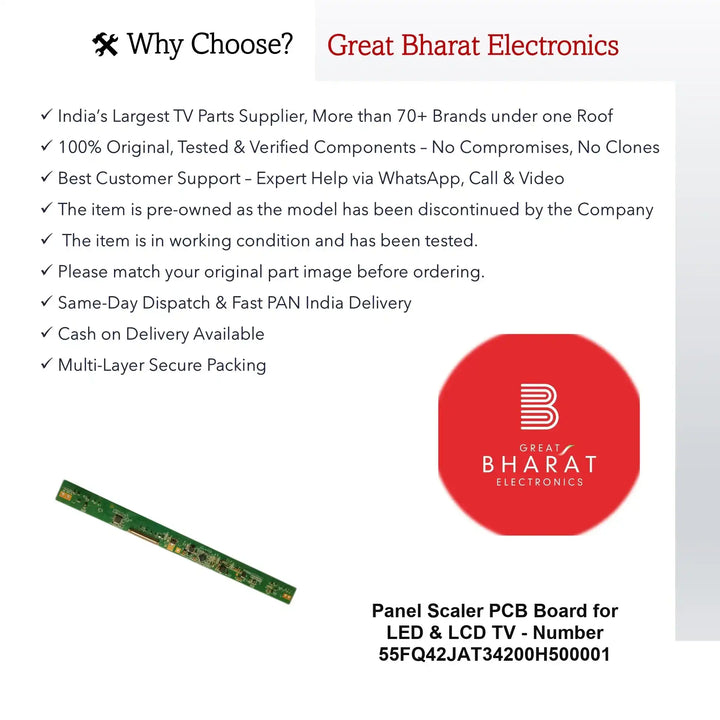 LED TV ಸ್ಕೇಲರ್ PCB ಬೋರ್ಡ್ - PCB ಸಂಖ್ಯೆ 55FQ42JAT34200H500001