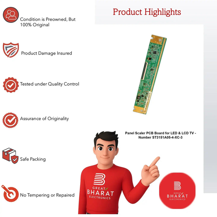 PCB ಸಂಖ್ಯೆ ST3151A05-4-XC-3 LED TV ಫಲಕ PCB ಮಂಡಳಿ, LED TV ಸ್ಕೇಲರ್ PCB ಬೋರ್ಡ್