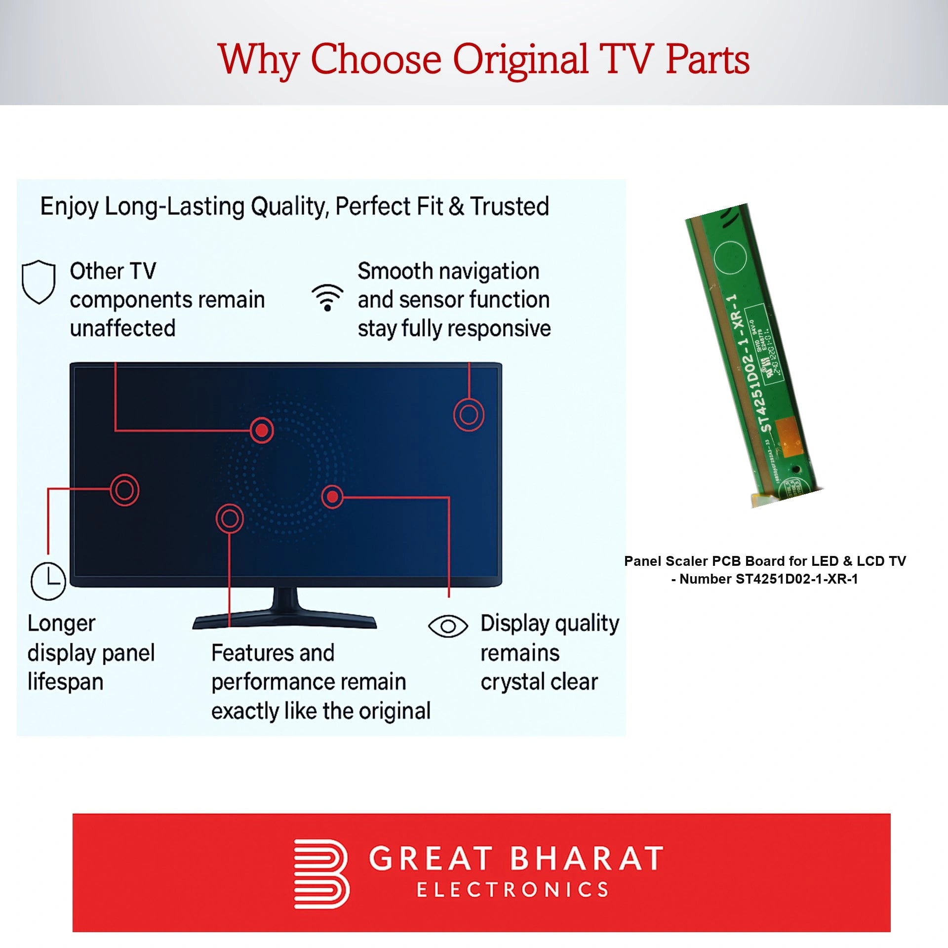 Panel Scaler PCB Board for LED TV - Number ST4251D02-1-XR-1