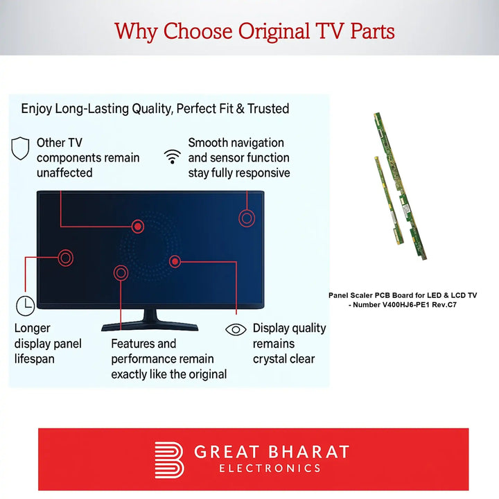 PCB Number V400HJ6-PE1 Rev.C7 LED TV Panel PCB Board, LED TV Scaler PCB Board