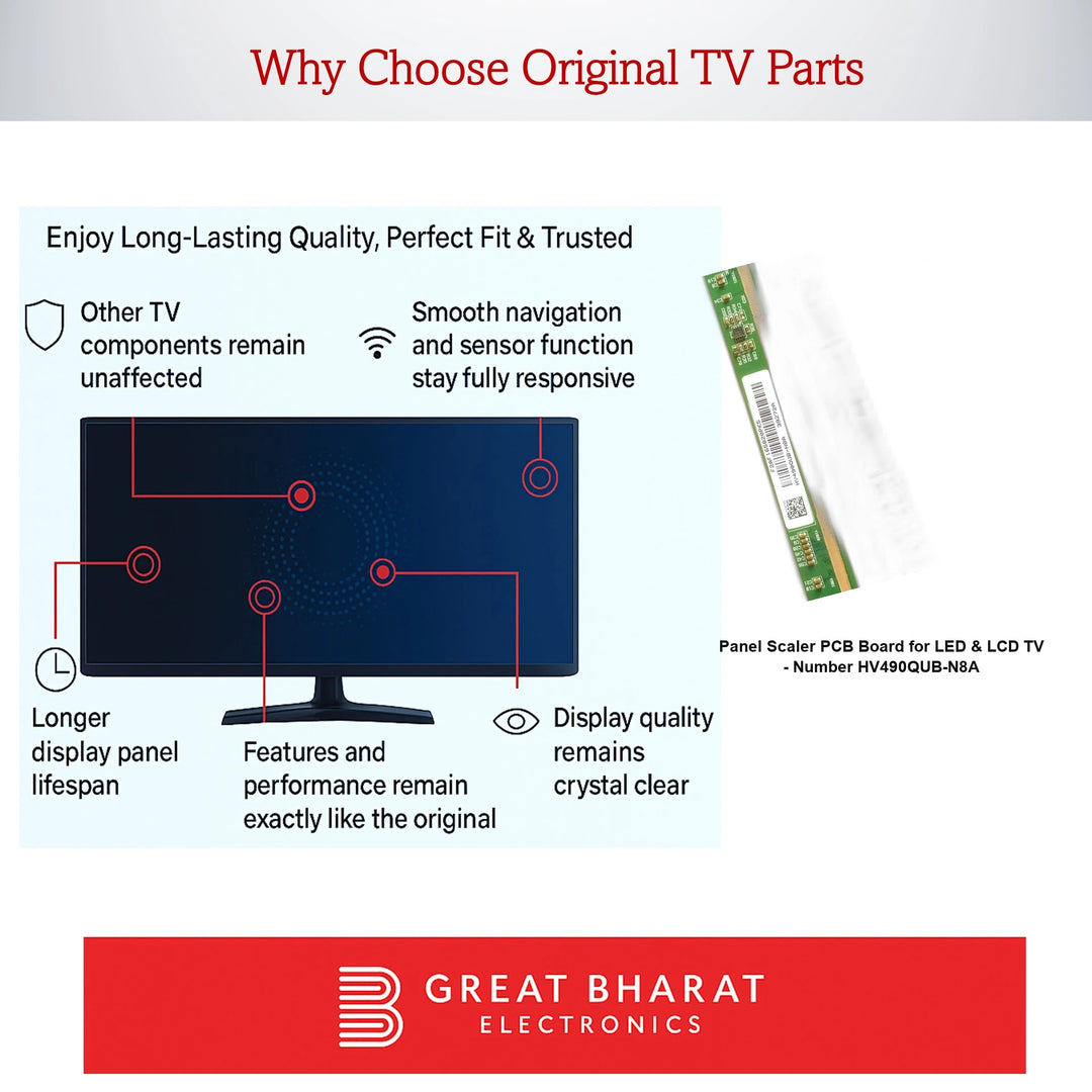 Panel Scaler PCB Board for LED TV - Number HV490QUB-N8A
