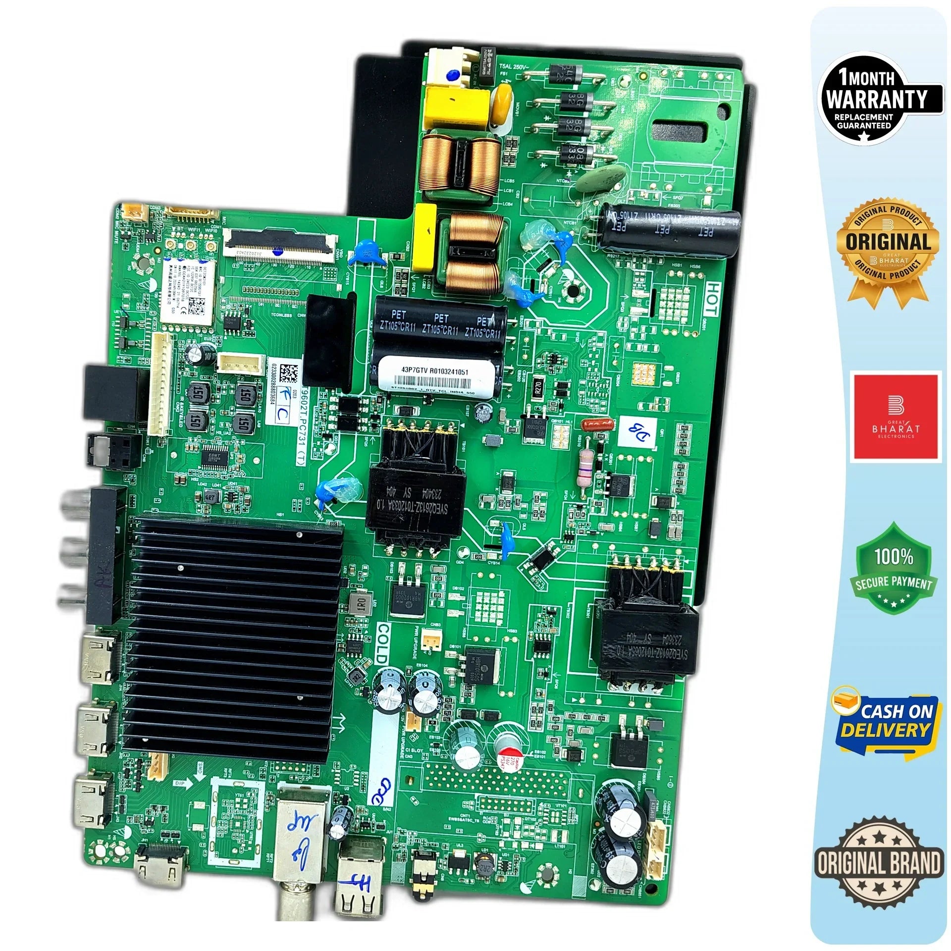 Haier 43P7GT Motherboard – Haier 43 Inch LED TV Main Board Replacement - Great Bharat Electronics