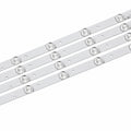 Haier LE40B7000 aluminum LED backlight strips close-up showing LED lenses and mounting holes