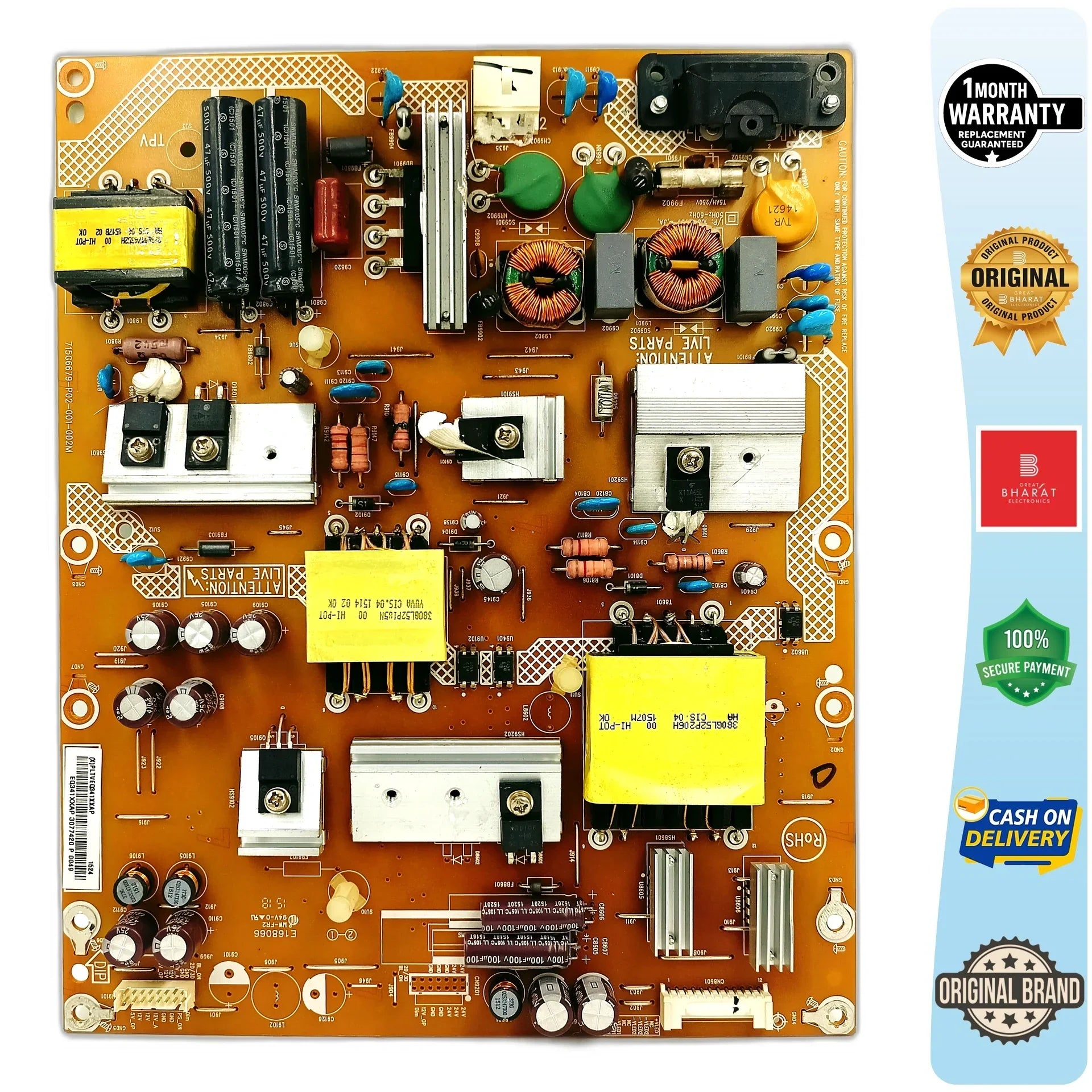 Haier LE43B7500 Power Supply Board – Haier 43 Inch LED TV SMPS Replacement - Great Bharat Electronics