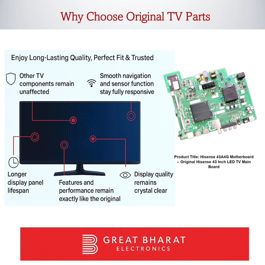 Hisense 43A4G Motherboard – Original Hisense 43 Inch LED TV Main Board - Great Bharat Electronics