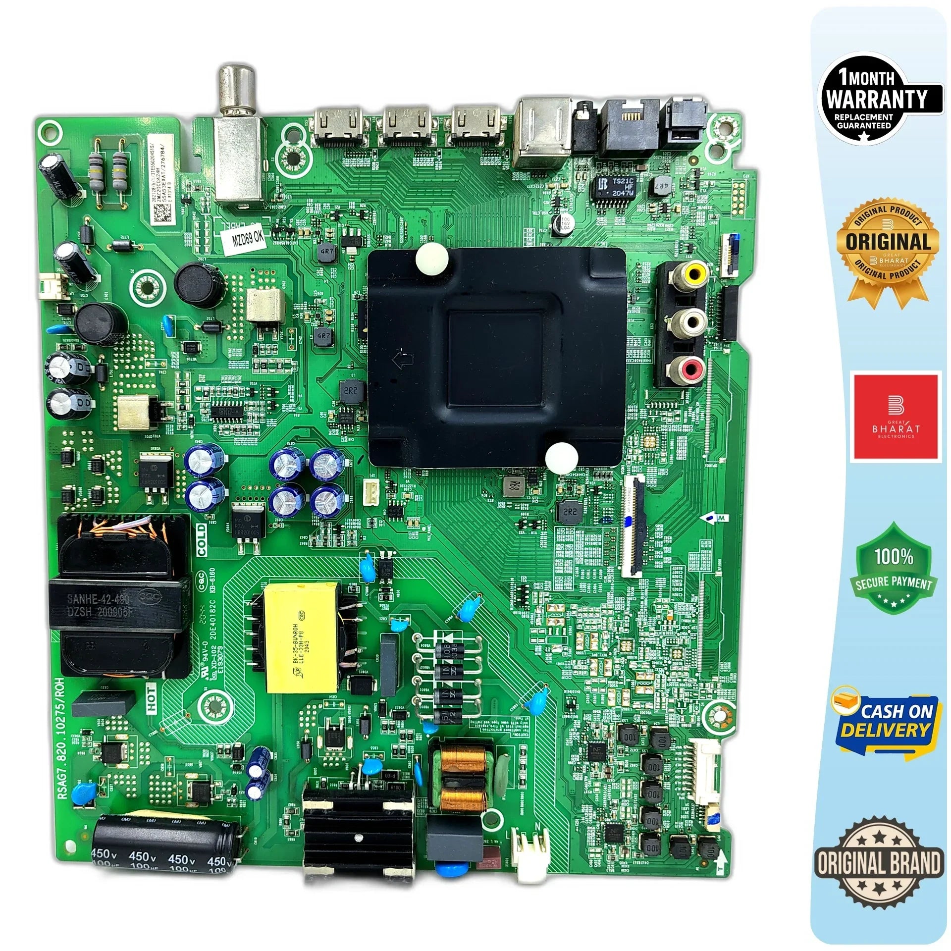 Hisense 55A73F Motherboard – Hisense 55 Inch LED TV Main Board Replacement - Great Bharat Electronics