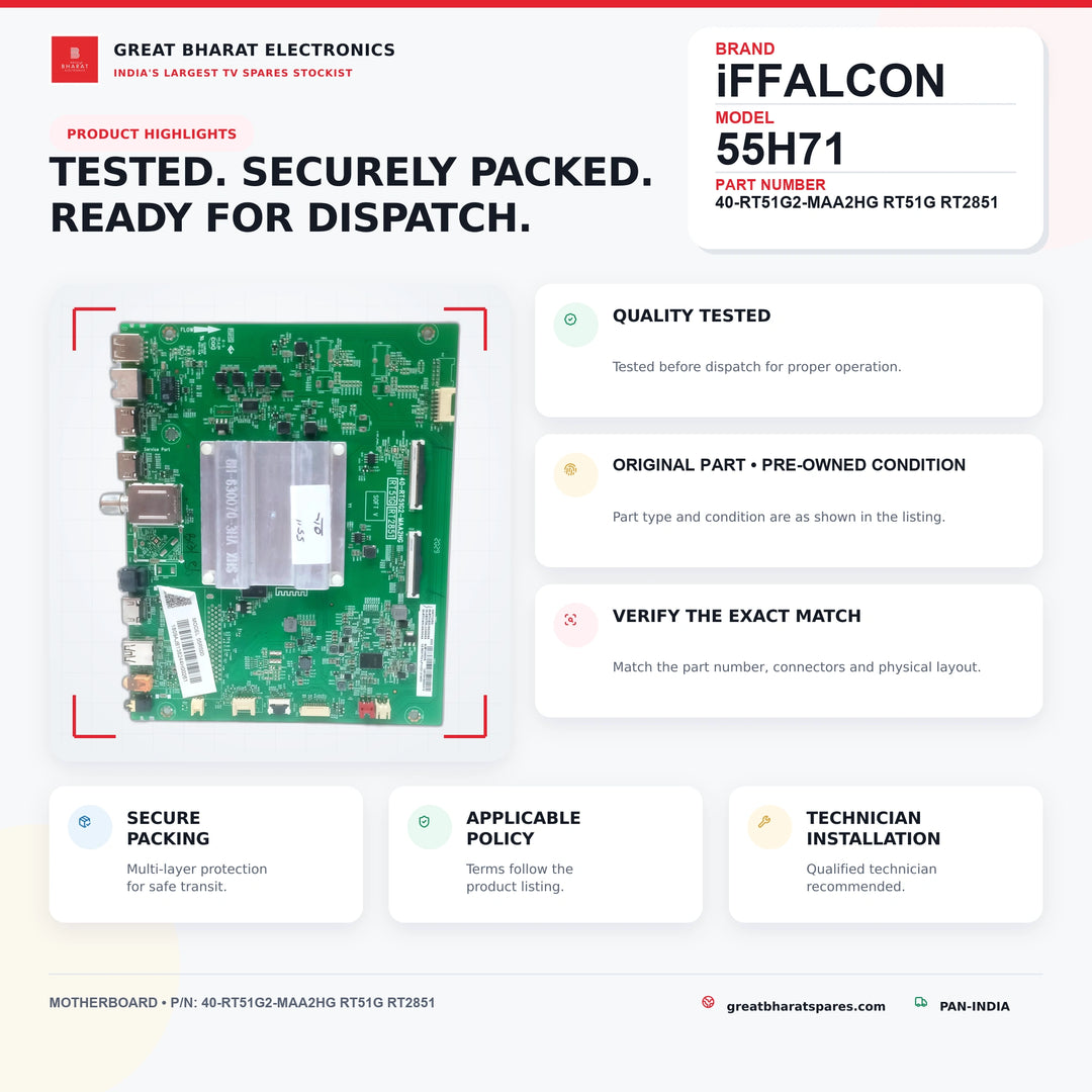 मॉडल 55K2A iFFALCON LED TV मदरबोर्ड