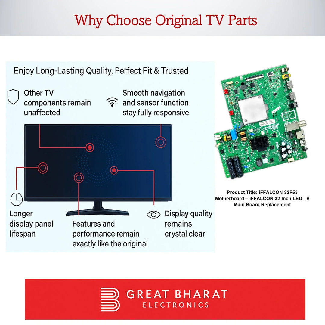 iFFALCON 32F53 Motherboard – iFFALCON 32 Inch LED TV Main Board Replacement - Great Bharat Electronics