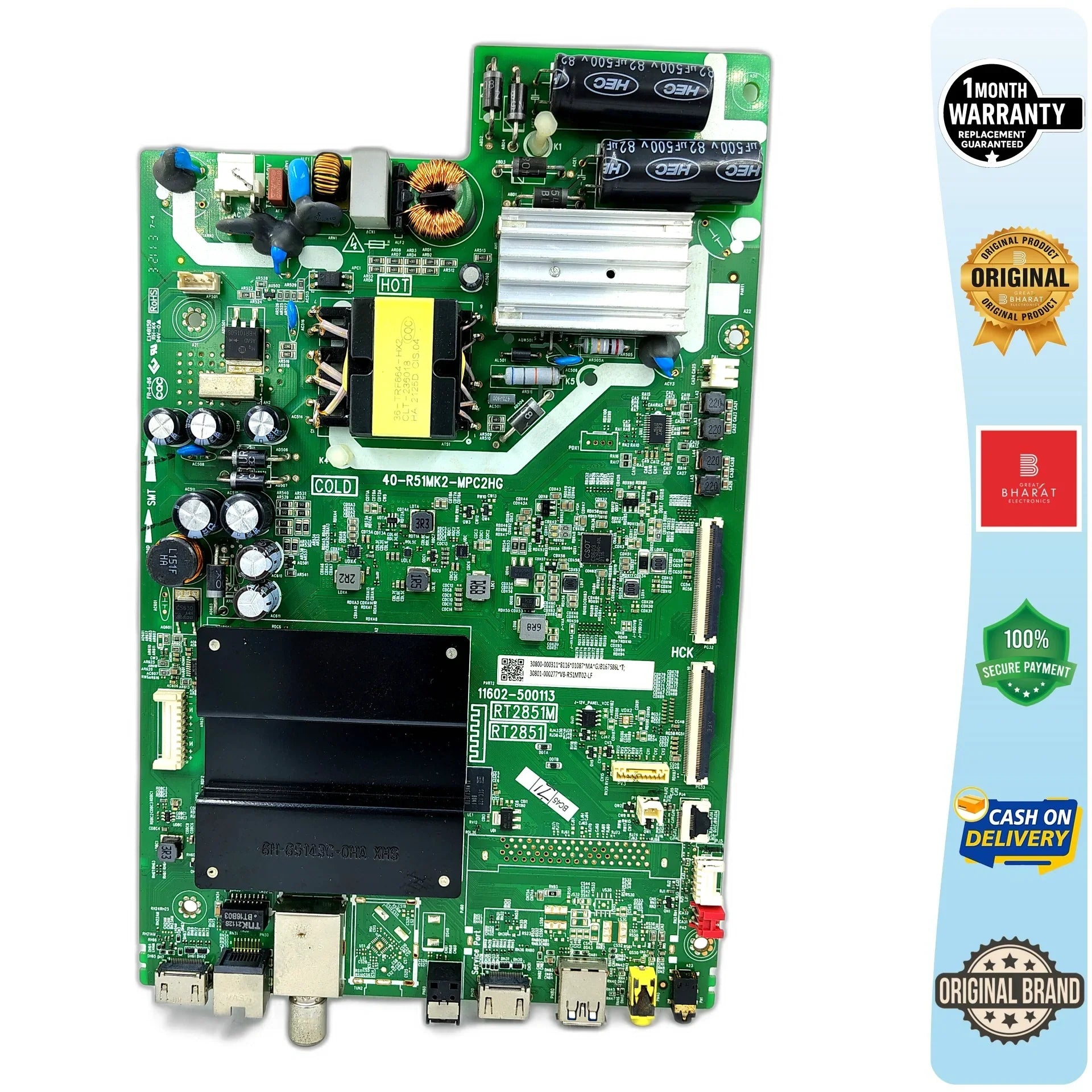 iFFALCON 43K72 Motherboard – iFFALCON 43 Inch LED TV Main Board Replacement - Great Bharat Electronics