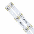 iFFALCON 55K71 LED backlight strips close-up showing printed strip code and LED layout