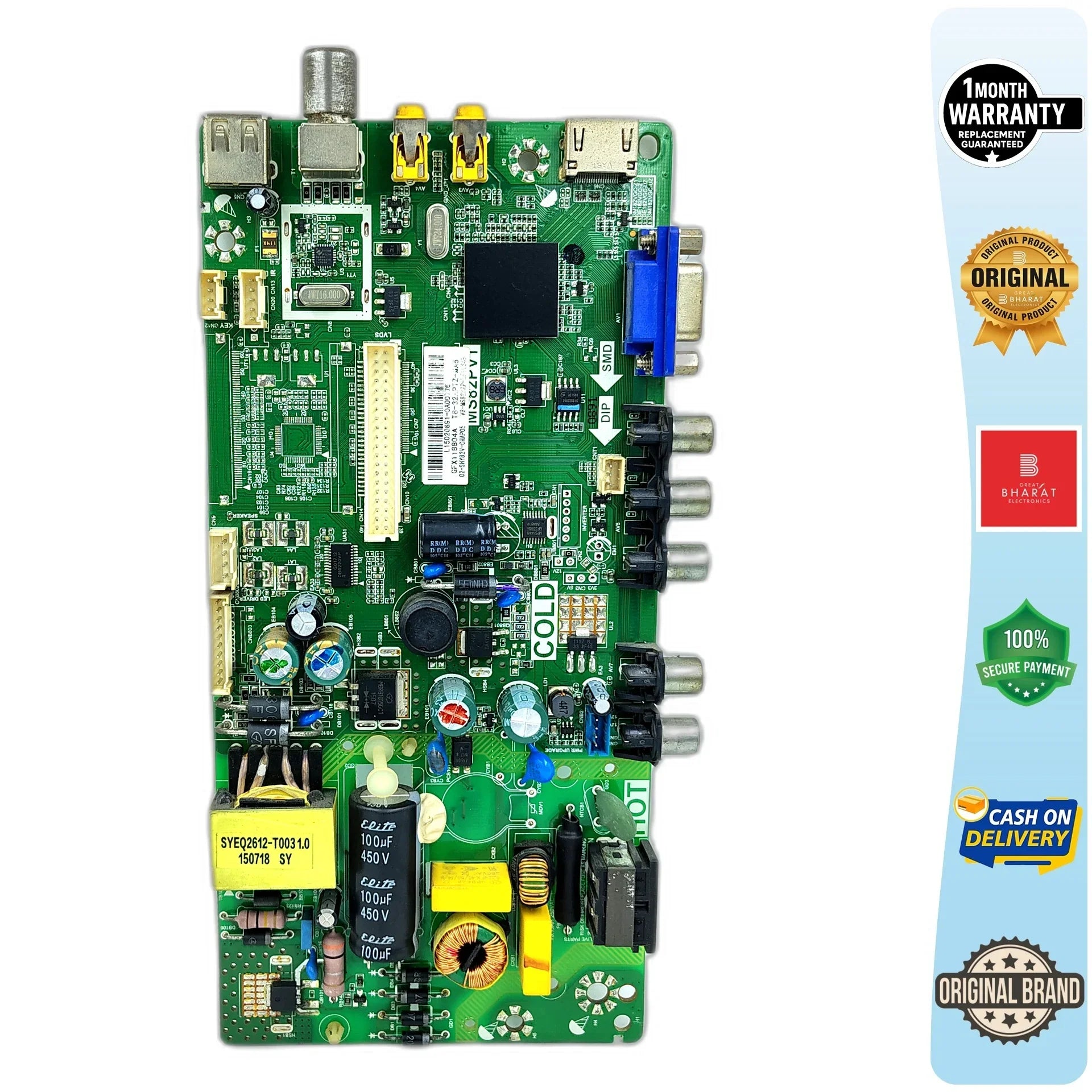 Intex LED3111 Motherboard – Intex 32 Inch LED TV Main Board Replacement - Great Bharat Electronics