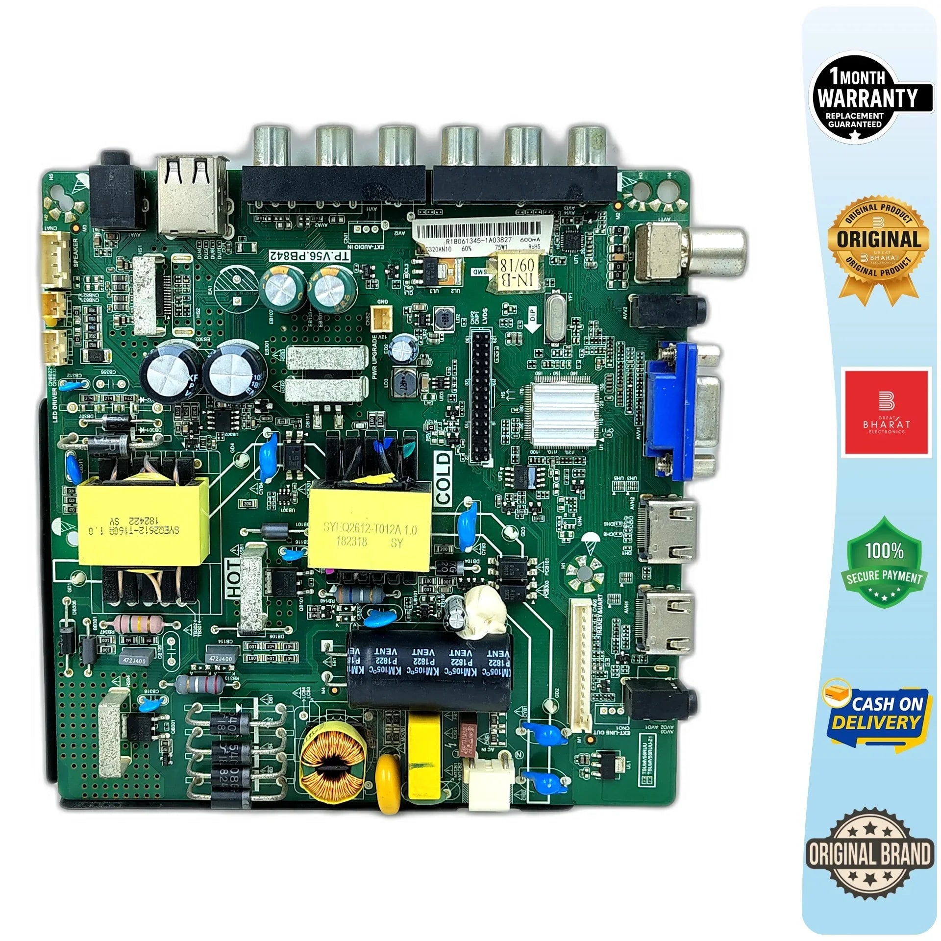 Intex LED3228 Motherboard – Intex 32 Inch LED TV Main Board Replacement - Great Bharat Electronics