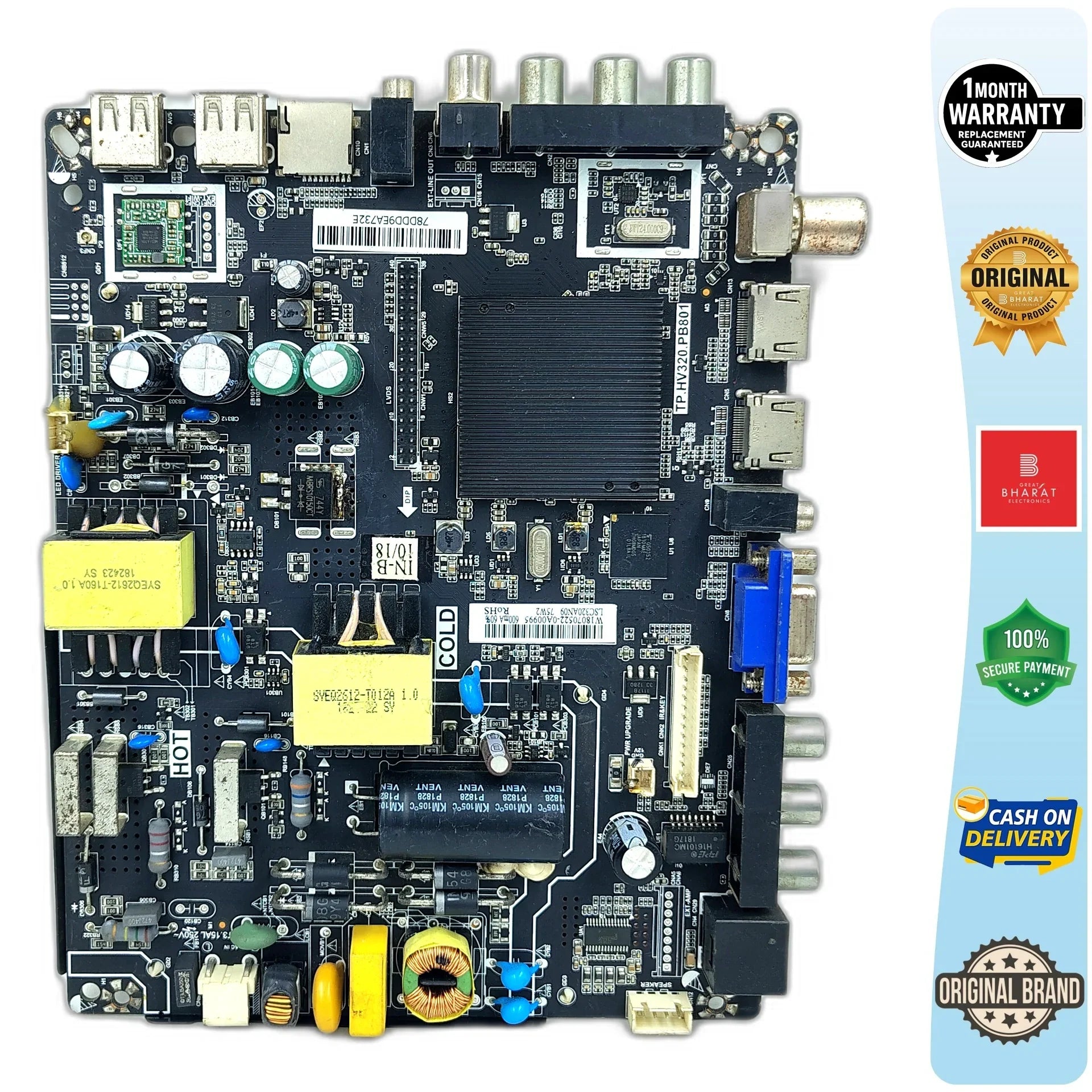 Intex LED4018FHD Motherboard – Intex 40 Inch LED TV Main Board Replacement - Great Bharat Electronics