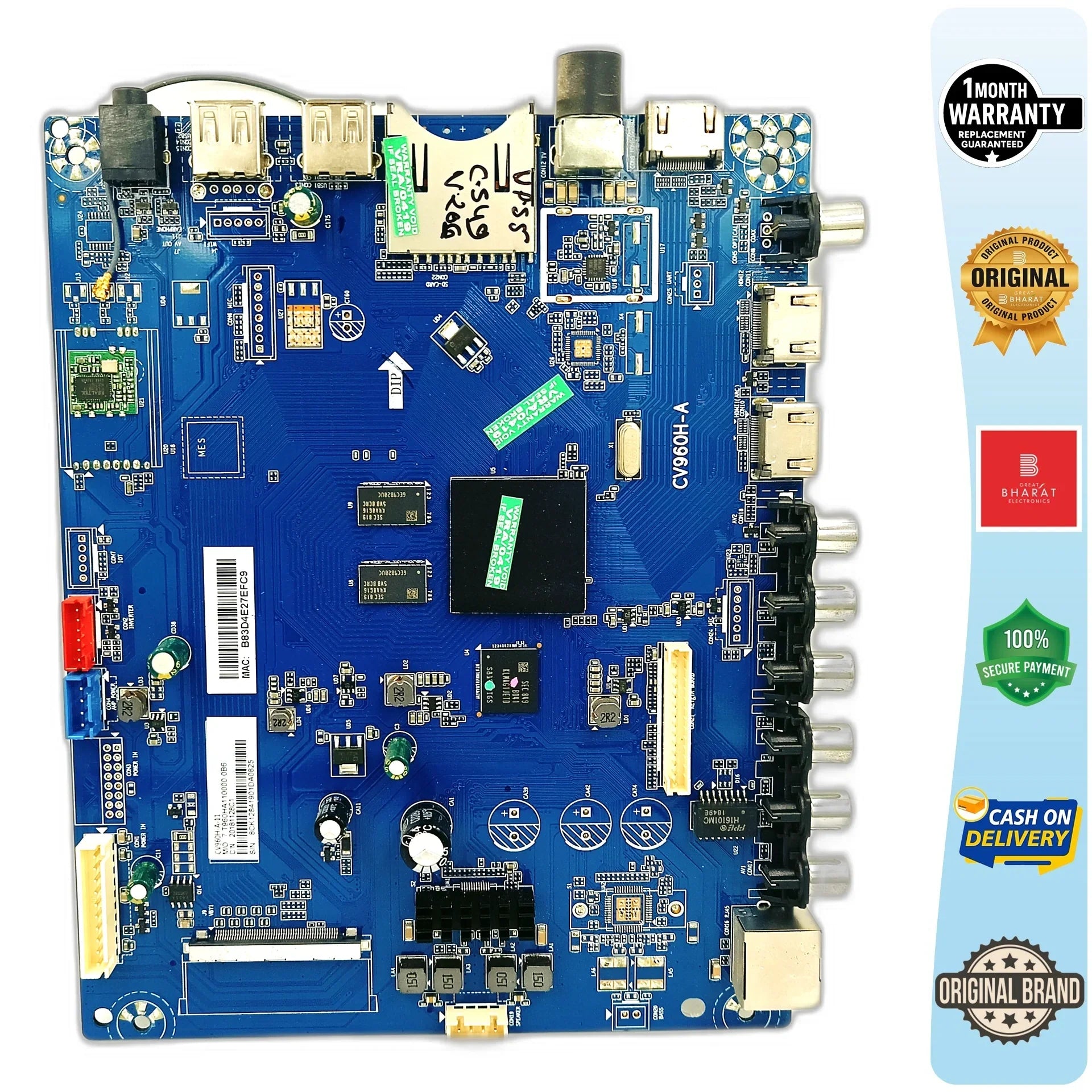 JVC LT-55N7105C Motherboard – JVC 55 Inch LED TV Main Board Replacement - Great Bharat Electronics
