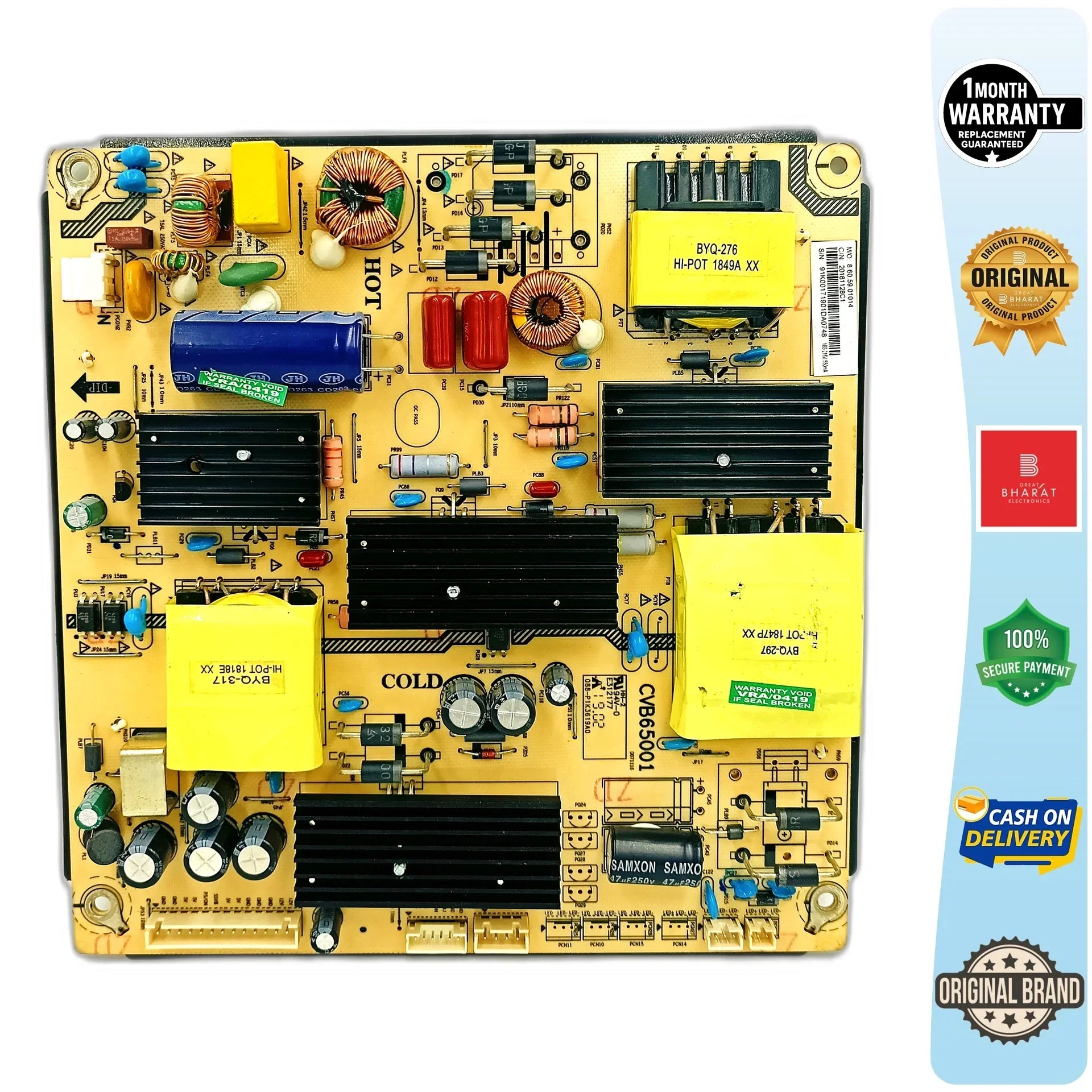 JVC LT-55N7105C Power Supply Board – JVC 55 Inch LED TV SMPS Replacement - Great Bharat Electronics