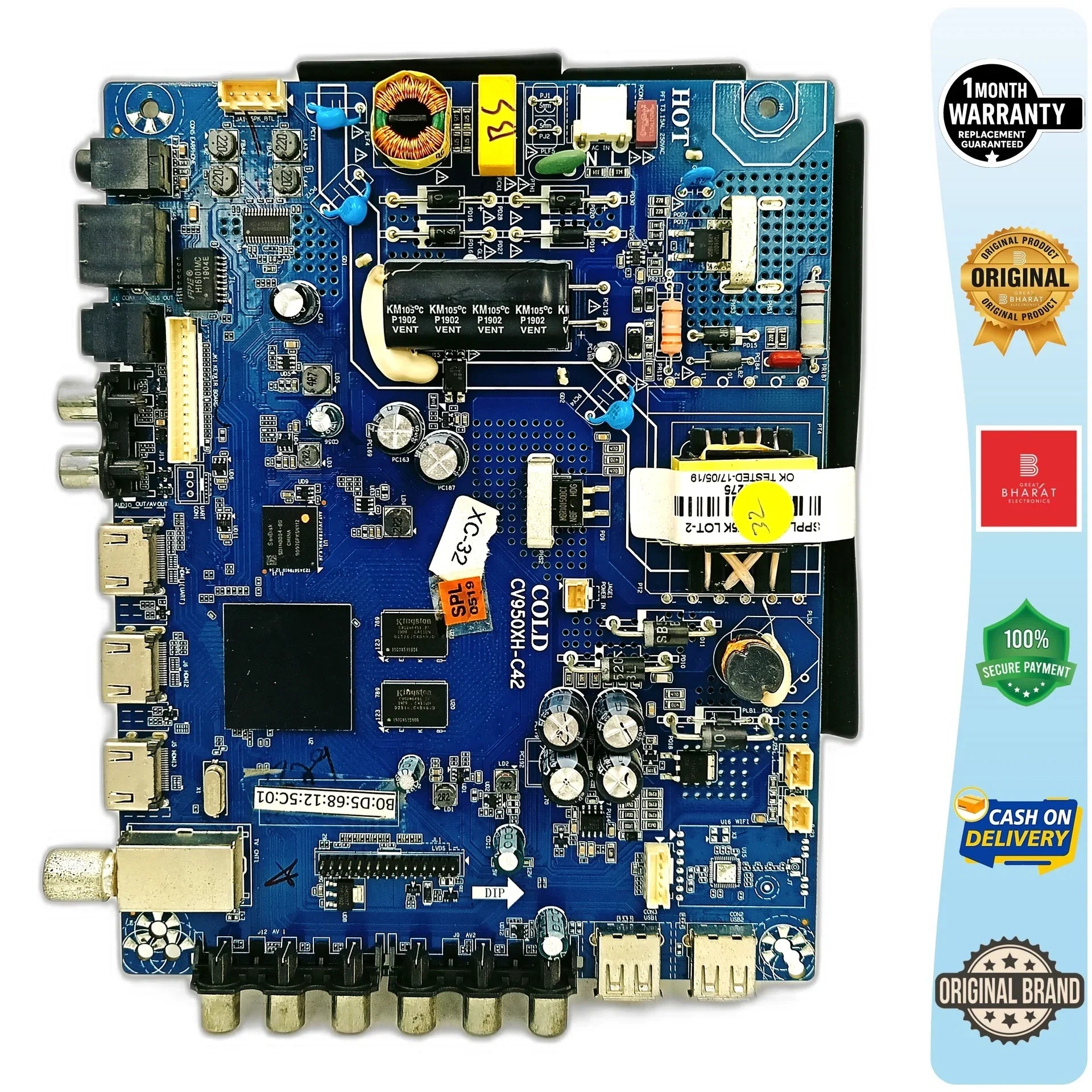 Kodak 32HDXPRO Motherboard – Kodak 32 Inch LED TV Main Board Replacement - Great Bharat Electronics