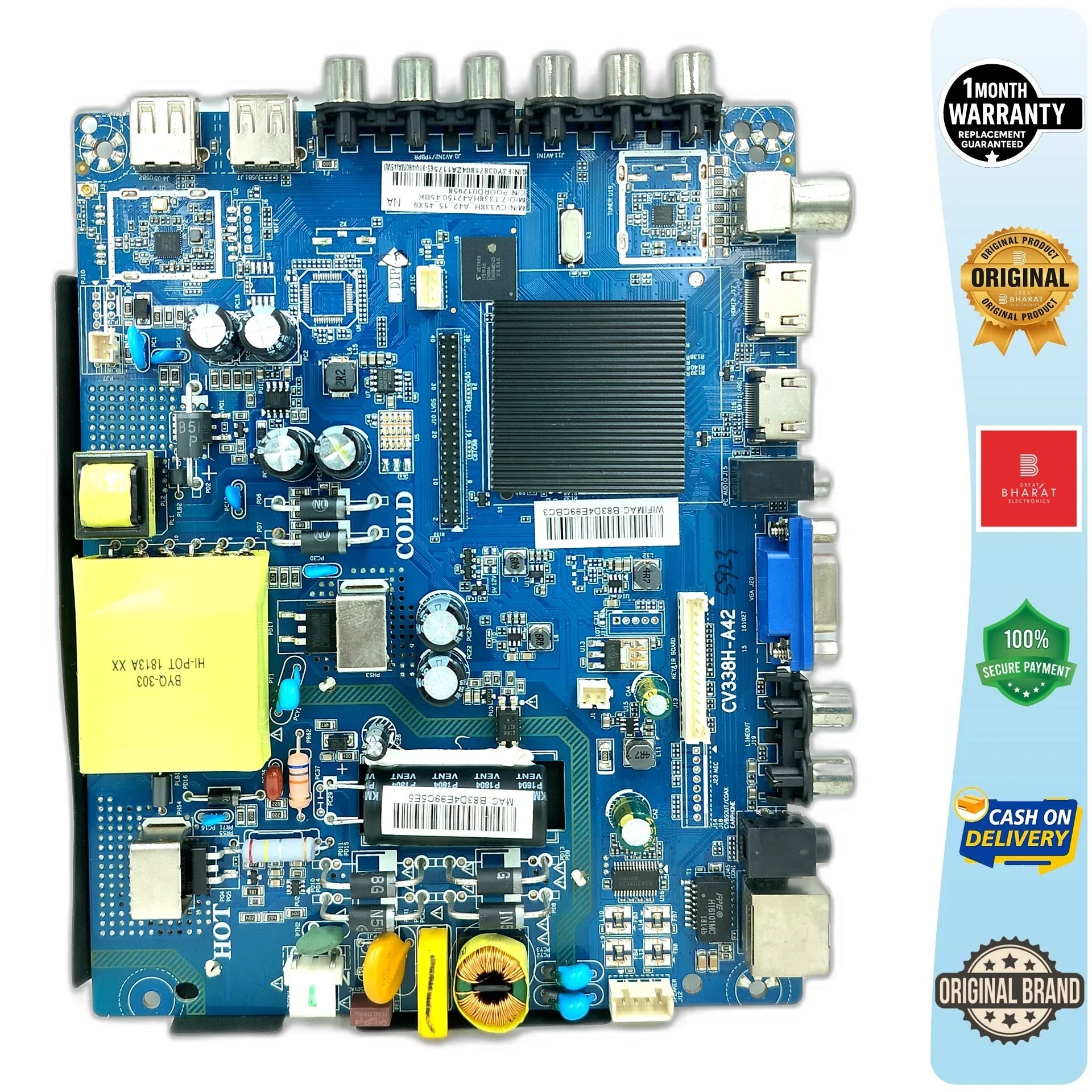 Koryo KLE43FLCFH5 Motherboard – Koryo 43 Inch LED TV Main Board Replacement - Great Bharat Electronics